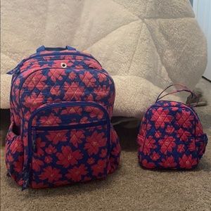 Vera Bradley Backpack and Lunchbox Set